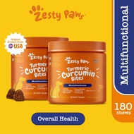 Zesty Paws Turmeric Curcumin Bites for Dogs - Bacon Flavor 90 Soft Chews (EXP:06 2026)