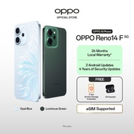 OPPO Reno14 F 5G 24 (12+12GB)+256GB / 24-Months Local Warranty / 6000mAh + 45W SUPERVOOC / eSIM / AI