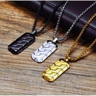 Pendant TITANIUM NECKLACE / TITANIUM NECKLACE / K-POP PENDANT NECKLACE / PLATE PENDANT NECKLACE