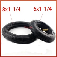 8X1 1/4 Excellent quality6x1 1/4Scooter tyre & Inner Tube Set Bent Valve Suits Folding Bike Electric