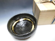平安春峰作 京燒樂燒 抹茶碗