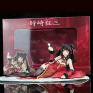 โมเดว Chinese Style DATE A LIVE Nightmare Tokisaki Kurumi (Ver. Red Cheongsam）Lying Posture 10cm Figure Model Boxed มเดลฟิกเกอร์