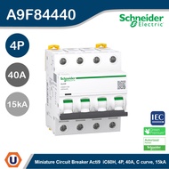 Schneider MCB 40A 4P iC60H C-curve Acti9 Miniature Circuit Breaker | A9F84440