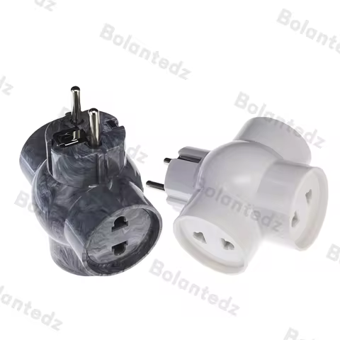 European Plug Conversion Plug 3 Compartment 16A 250V EU Wall Socket Adapter German French Russian So