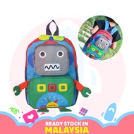 Iskiddo Robot Anti Lost Strap Kids Nursery School Cartoon Backpack Bag Beg Sekolah