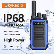 SII066- 2 Units HT Handy Talky OkyRadio F1 Radio 5W 128CH UHF VHF FM 2