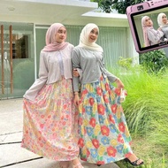 Year Floral Rayon Pattern Skirt Floral skirt Flower Skirt Long Skirt Women's Maxi Skirt skirt women 