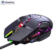 TIMEKEY Ergonomic Wired Gaming Mouse USB Computer Mouse Gaming RGB Mause Gamer Mouse 6 Button LED Si