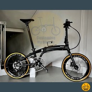 Fnhon Tornado 20” • 10 Gears Shimano • Litepro Silverock Schwalbe • Matte Black • Folding Foldable Foldie Fold Bicycle Bike • 406 tyres 20” inches • Crius Master Blast Gust Velocity Dahon Bifold Tern • Customise My Bicycle •