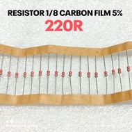 (10 PCS) RESISTOR 1/8W 1/8WATT 220R 220 OHM CF 5% ROHS