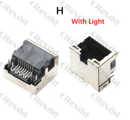 【Popular】 1PCS /LOT Plastic Metal RJ45 RJ49 Shield Network Jack 8 Pin SMT/horizontal/vertical Board