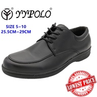 YYPOLO KASUT FORMAL LELAKI HITAM PVC |  KASUT KULIT OFFICE & SEKOLAH (HIGH-GRED PVC) | KASUT FORMAL 