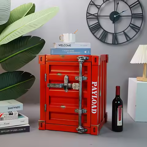 Iron Storage Cabinet Garage Yard Storage Cabinet Container with Door & Lock, Industrial Style, Blue,