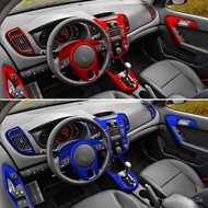 SMT🛕QM For KIA Forte 2009-2016 Interior Central Control Panel Door Handle 3D/5D Carbon Fiber Stickers Decals Car styling