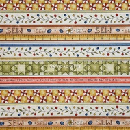 Imported American Cotton Fabric Genuine 1 Time To Stitch Pattern Size 1/2 Yard (45x110cm) Code TimeT