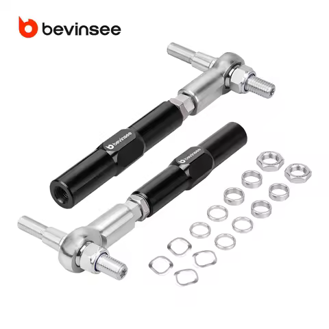 BEVINSEE Adjustable Tie Rod Ends for BMW E46 Z4 E85 E86, Replace for 32106774220, 32106774221, 32101