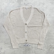 Uniqlo mesh begie cardigan - kn4363