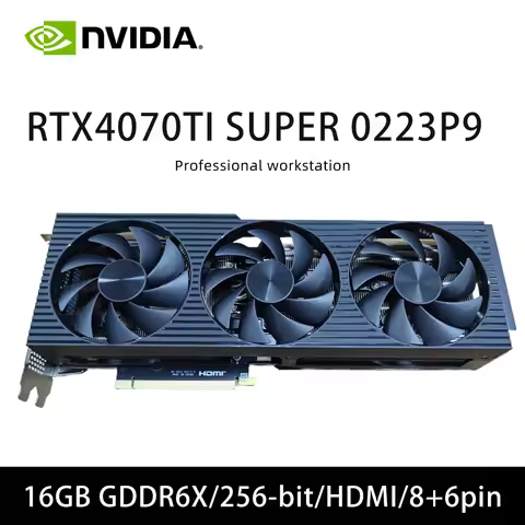 RTX 4070TI SUPER 0223P9 16GB GDDR6X 256-bit graphics card For PCI-E3.0 HDMI DP 6+8Pin Triple Fans Fo