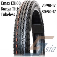 Emax Tubeless Tyre EX100 70/90-17 & 80/90-17