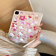 For iPad Pro 11 2021 Acrylic Case 2020 iPad Air 4 Air 5 2022 Case  For iPad Mini 6 2021 9th 8th 10.2 inch Cover New Collection of cartoon painted cute Sanrio family