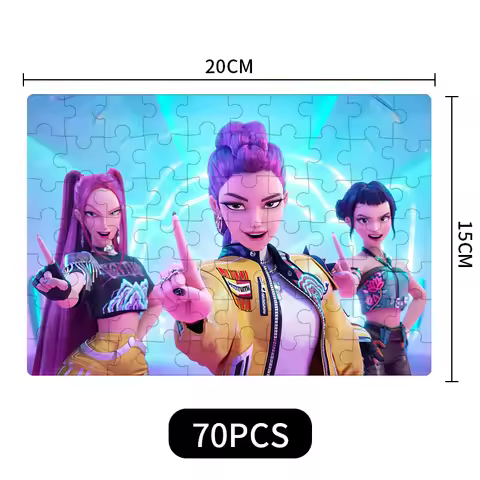 HOT 8 Designs KPop Demon Hunters Jigsaw Puzzle Toys Rumi Mira Zoey Wooden Puzzle Game Gift for Kids 