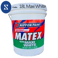 18 Liter (White Colour) NIPPON Paint Super Matex Maxi White 15245