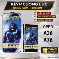 Oppo A76, A36 premium full screen tempered glass sharkcase phone screen protector