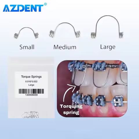 10PC/Pack AZDENT Dental Orthodontic Anterior Teeth Tooth Torque Spring Rectangular Small Middle Big 