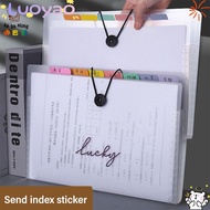 LUOYAO1 A4 File Folder, Large Capacity Waterproof Test Paper Storage Folder, PP 5/8/12 Pockets Envel