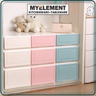 Myelement Multipurpose Wardrobe Clothes Stackable Plastic Storage Box Drawer Storage Box Underwear B