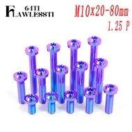 FLAWLESSTI M10x20-80 1.25 Pitch Gr5 Titanium Bolt Swing Arm Exhaust Pipe Bolt Brembo M50 M4.32 M4.34