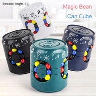 [Bec] Magic Bean Can Puzzle Cube, Magic Cube And Fidget Spinner, Rotating Fidget Cube Toy [SG]