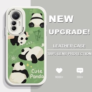 For Xiaomi Mi 12 Lite Mi 12 Pro Mi 12X Mi 12 Mi 11 Lite Mi 11T Pro Mi 11T Mi 11 Cartoon Cute Bamboo Panda Soft Leather Phone Casing Cover