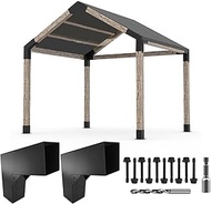 ITeVe.GD 30 Degree Pergola DIY Bracket Kits,2-Way L Shaped Corner Brackets for 4" x 4"(Actual:3.5" x