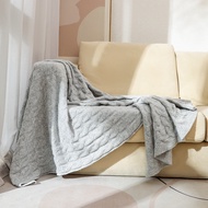 Nordic Bed Blanket Sofa Cover Soft Bed Cover Knitted Geometry Throw Blanket Thick Homestay Hotel Bed