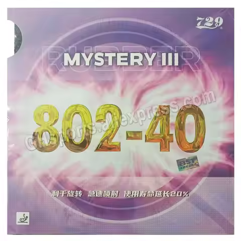 RITC 729 Friendship 802-40 Mystery III Short Pips-Out Table Tennis PingPong Rubber With Sponge Thick