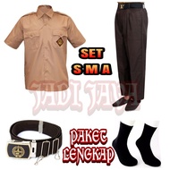 School Uniform Set, Boy's High School Scout Uniform, Long Pants, Short Shirt