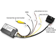 12V Reversing Camera Adapter RGB To AV Backup Camera Converter Reverse Camera Interface for Volkswag