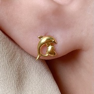 MEGAN JEWELLERY SUBANG PAKU IKAN LUMBA MINIMALIS EMAS 916