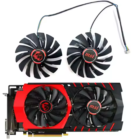 2 fans brand new for MSI Radeon R9 390X 390 380 R7 370 8GB GAMING OC graphics card replacement fan P