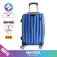 Case Valker 24" MATRIX Hard Case ABS Travel Luggage Bag with Hanger 24 inches (Aqua Blue)ase Valker 