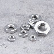 304 Stainless Steel American Hexagon Thin Nut Inch UNC/UNF Coarse Thread Fine Thread Hexagonal Thin 