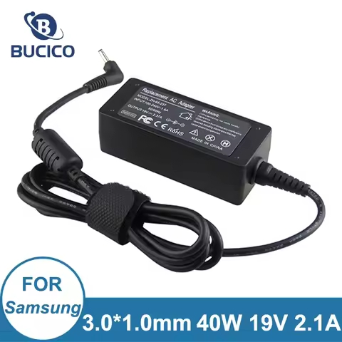 19V 2.1A 40W 3.0mm*1.0mm AC Adapter Power Charger For Samsung NP305U1A NP530U3B NP535U3C NP535U4C NP