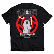 🍃【NEW】ขายดี Toji Fushiguro JUJUTSU KAISEN Baju Anime T-Shirt Anime Kaos Anime Hitam เสื้อยืดคอกลม
