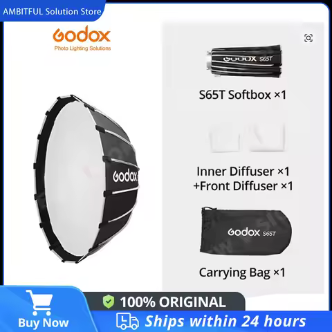 Godox 65cm S65T Quick Release Umbrella Softbox Professional Foldable Softbox with Standard Bowen Mou