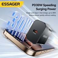 Essager Gan Pd30w Loại C Bộ sạc sạc nhanh Pd2.0 QC 3.0 Loại C Du Lịch Nạp Tiền Nhanh Chóng Sạc Cho I