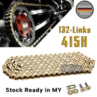 Motorcycle Chain Gold Racing MotorChain Set 415H 428H 132L Fit for Y15Y16ZR LC135 RS RXZ SRL RFS RANTAI Fitfor YAMAHA