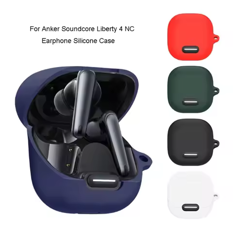 Silicone Protective Case for Anker Soundcore Liberty 4 NC Wireless Headphone Protector Case Cover Sh