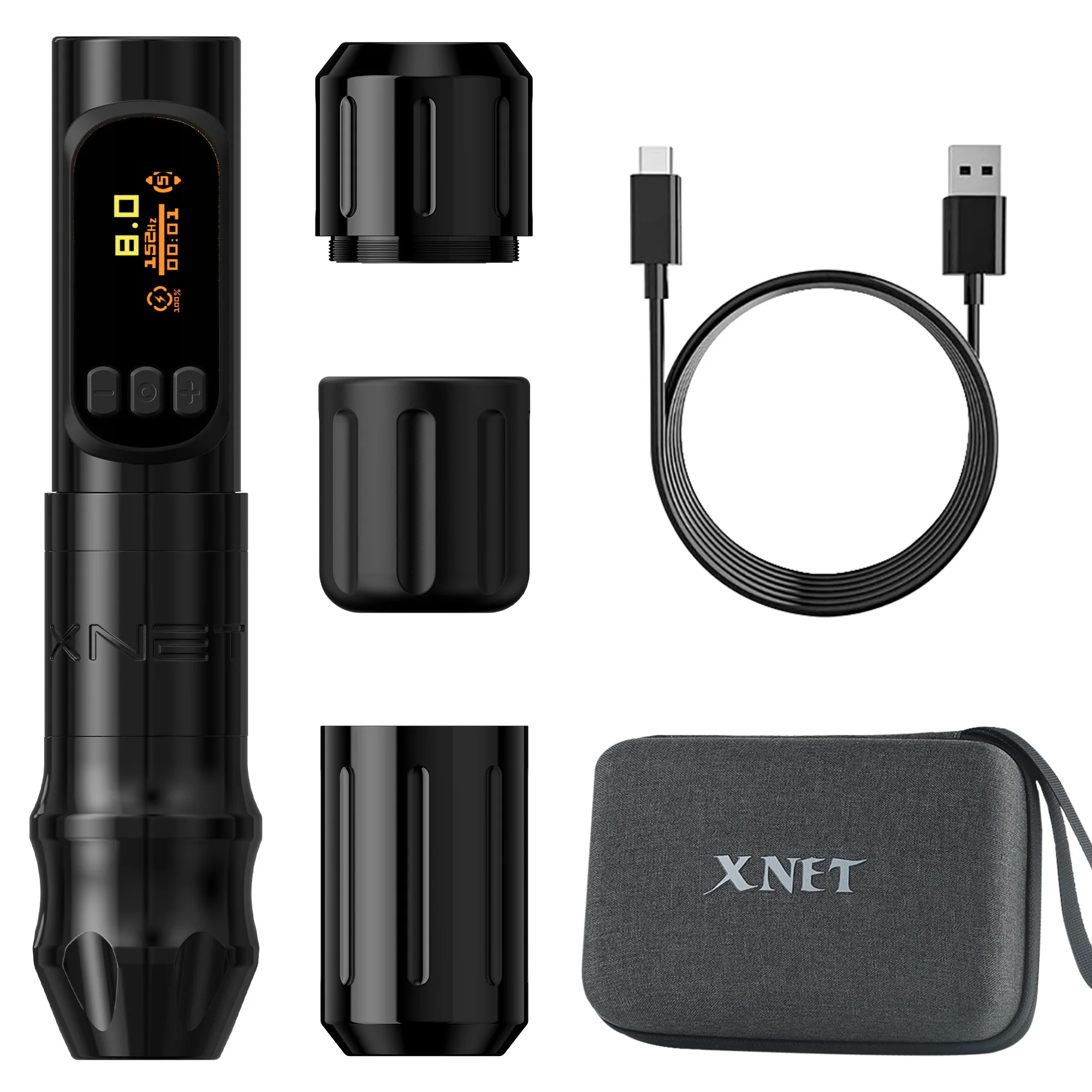 XNET Sage Pro เครื่องสักไร้สายปากกาโรตารี่ 1-12V แปรงมอเตอร์ 1300mAh แบตเตอรี่คิ้วปากกาแต่งหน้าถาวรส