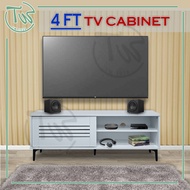 TW 【Ready Sock】Self DIY 4 Feet Modern White TV Cabinet/TV Console/4 Kaki Model Putih Kabinet TV/Rak 
